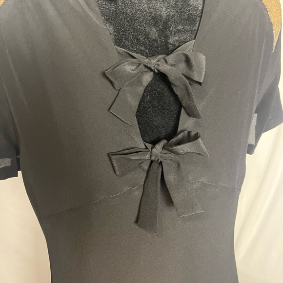 Madewell silk dress with sequins and a tie back size 6 - Picture 4 of 12